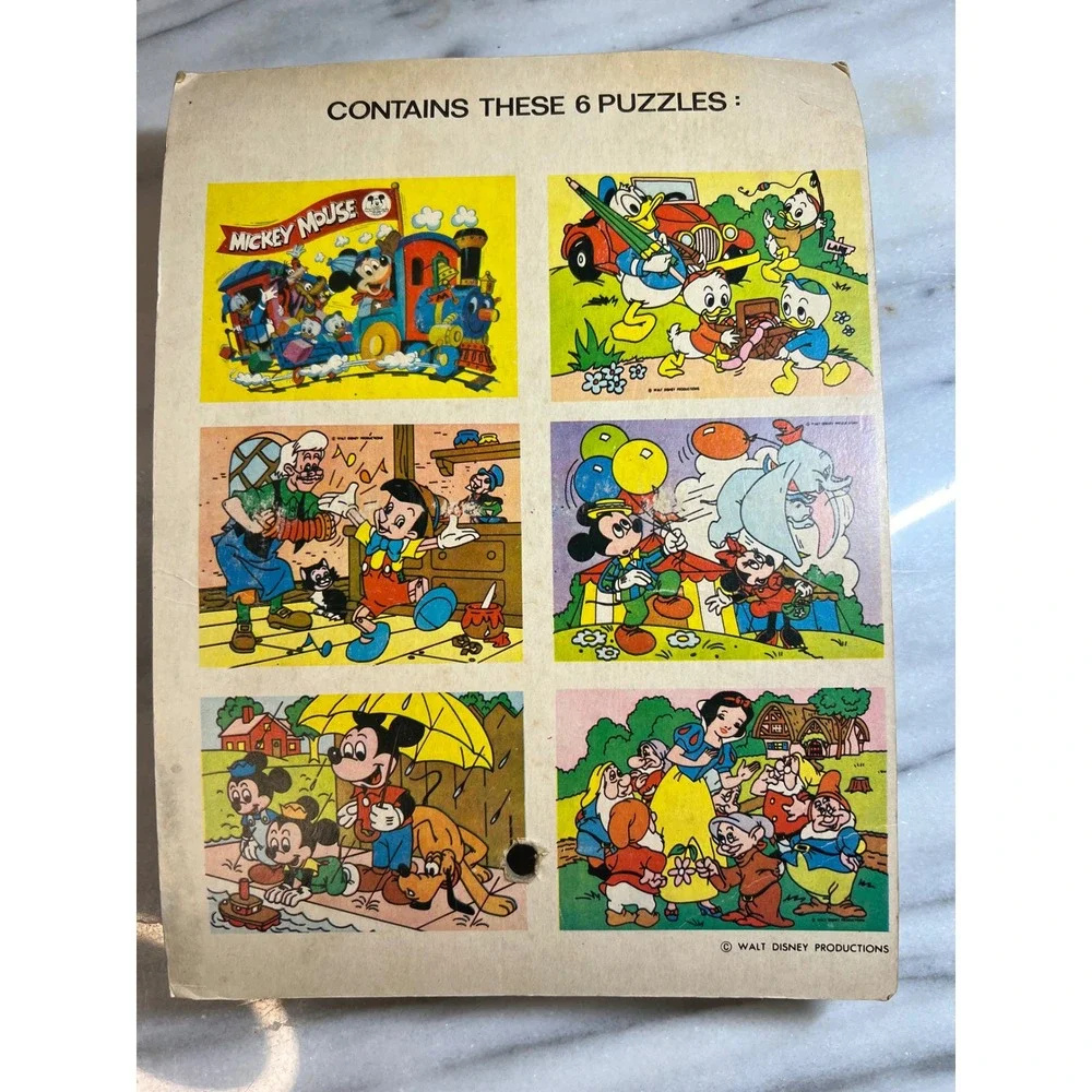 VTG Disney LOT Jr Mickey Mouse Wooden Puzzle Blocks Activity Set NEW